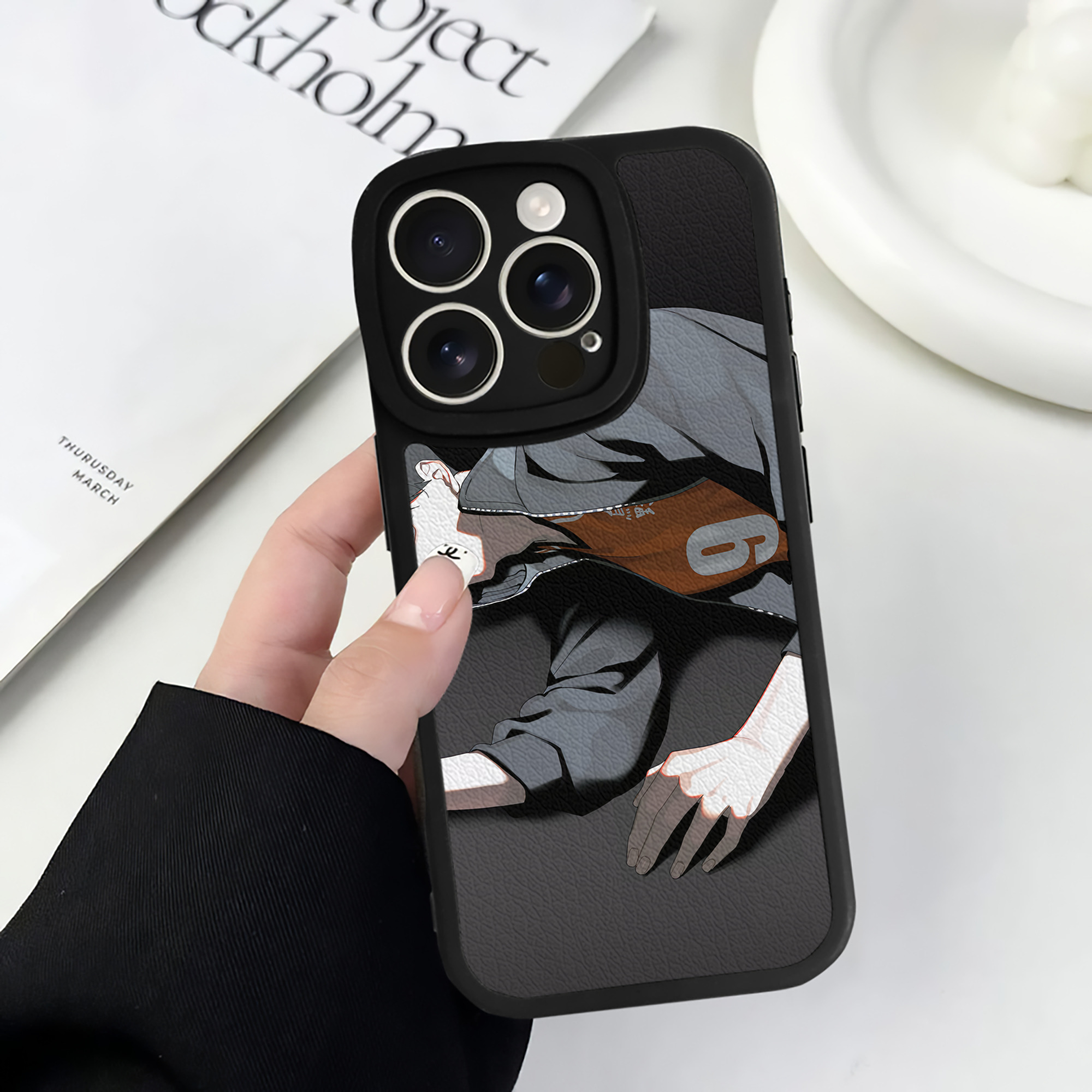 （画像用） ハイキュー!! Haikyu!! 【iPhone 16シリーズ対応】シリコンスマホケース（レザー調） 材質：シリコン
